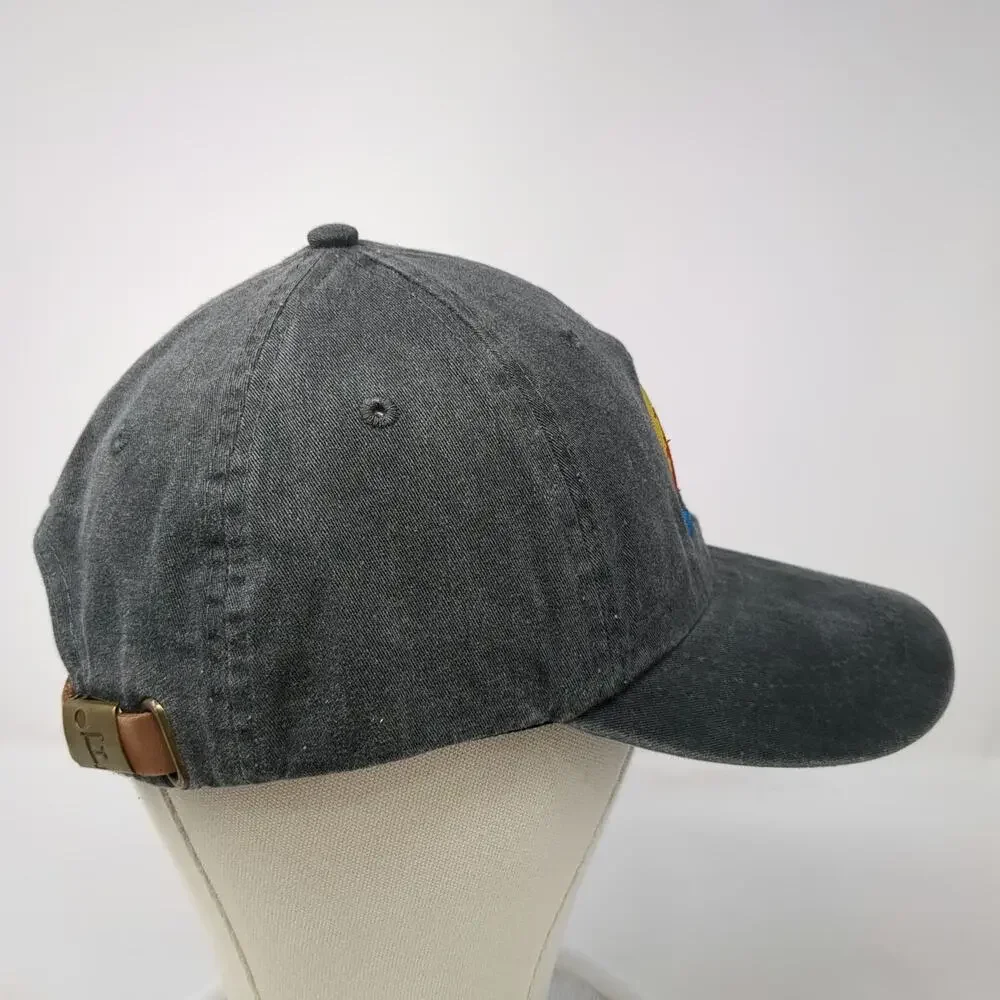 Fahrenheit Baseball Cap Gray One Size Angelique Schooner Leather Slideback Hat